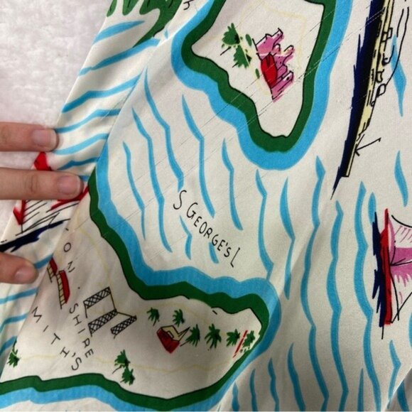 Anthropologie Eva Franco Cartographer Dress Asymmetrical Sleeveless Sz 2 - Picture 8 of 16